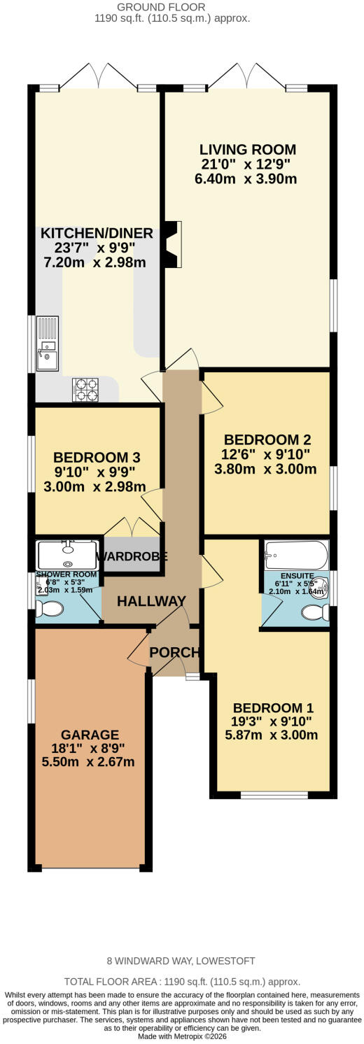 Windward Way, Lowestoft NR33 floorplan