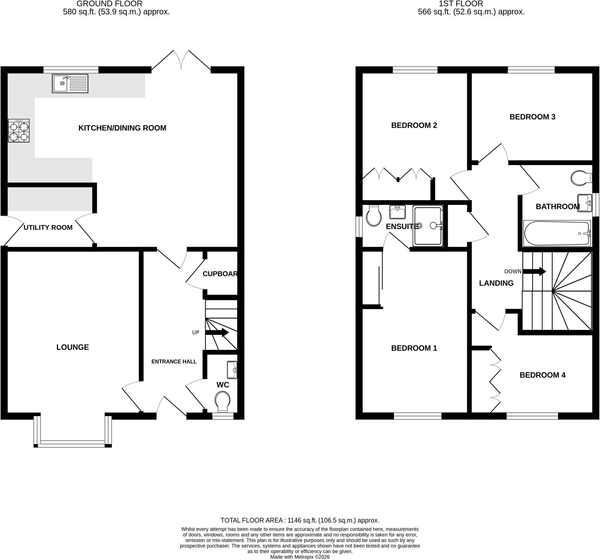 Greengage Close, Tiptree floorplan