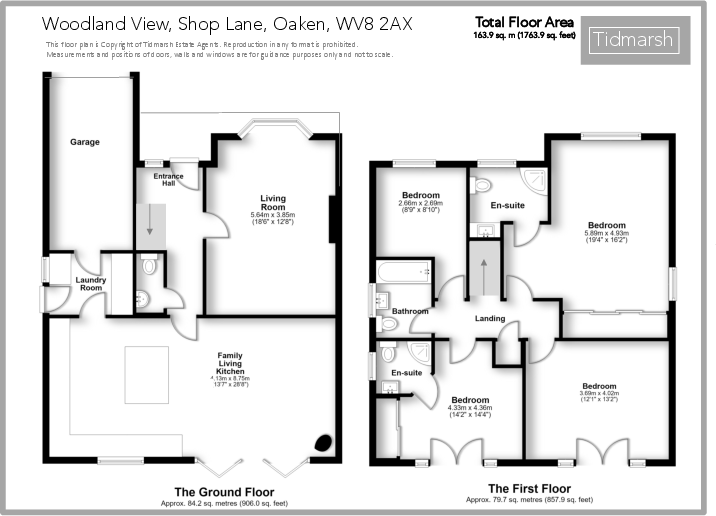 Woodland View, Shop Lane, Oaken, Staffordshire WV8 2AX floorplan