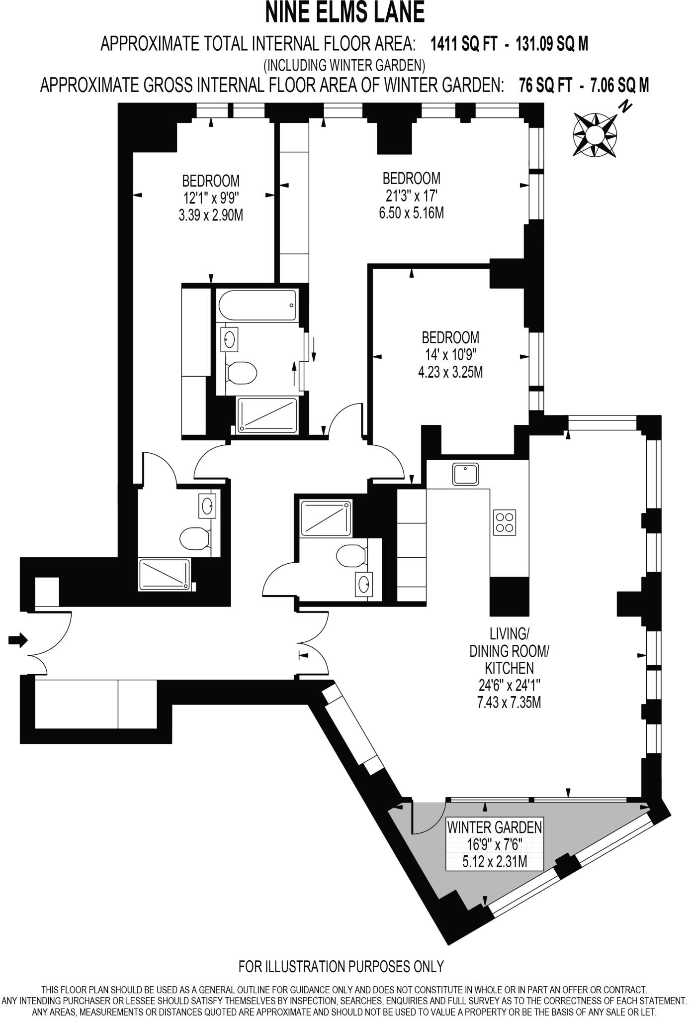 River Park Tower, Nine Elms Lane, London, SW8 floorplan