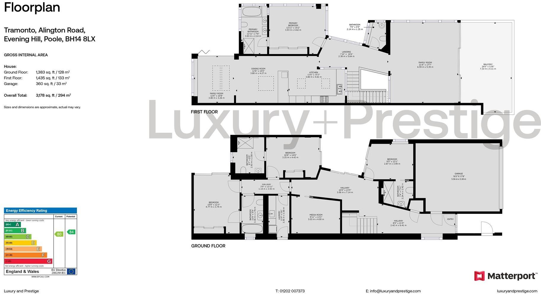 Alington Road, Evening Hill floorplan
