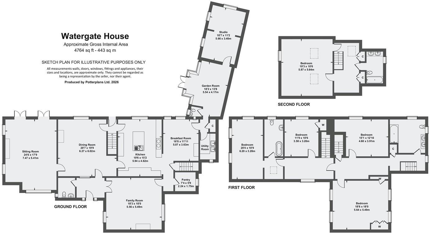 Watergate House, Ampleforth floorplan
