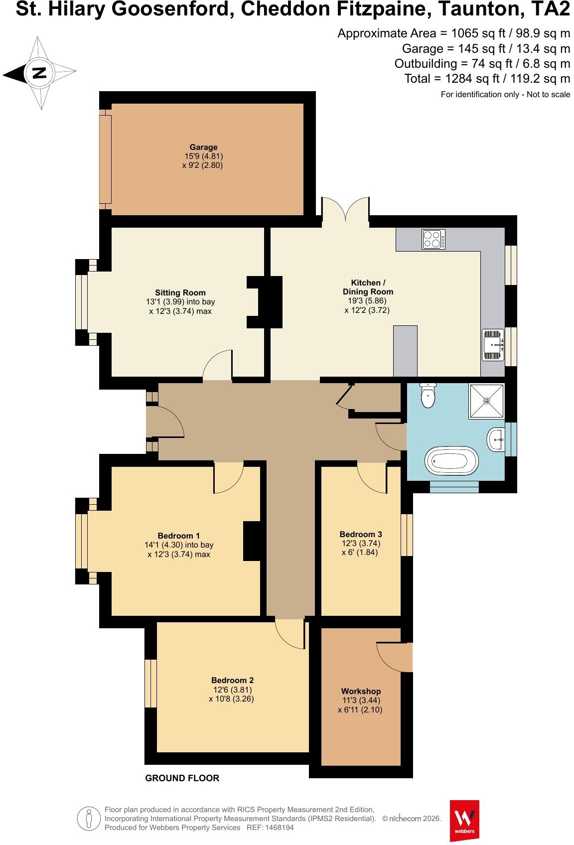 Goosenford, Cheddon Fitzpaine, Taunton, Somerset, TA2 floorplan