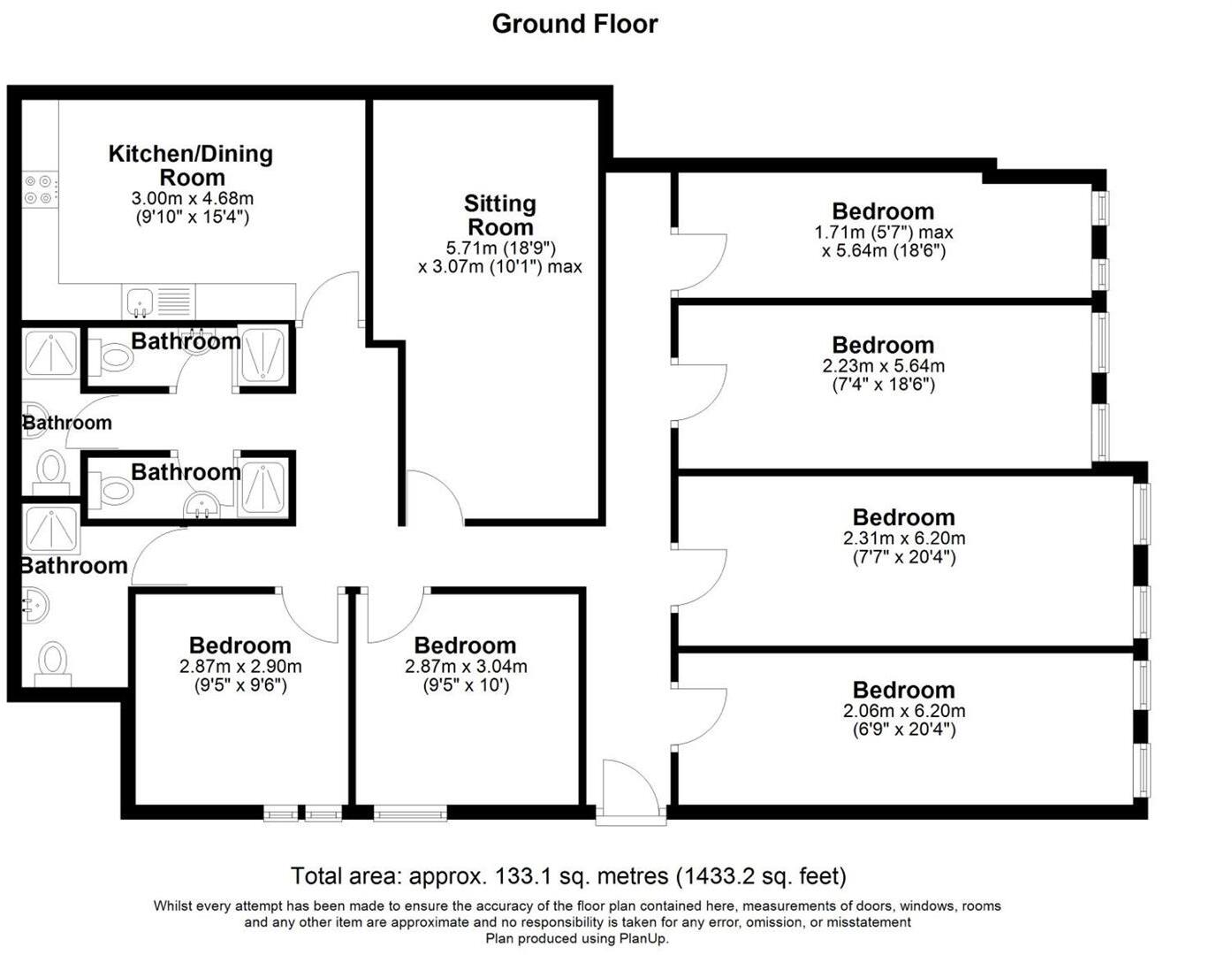 Flat 3, St Marks Church Hall, Ashgate Road, Sheffield floorplan