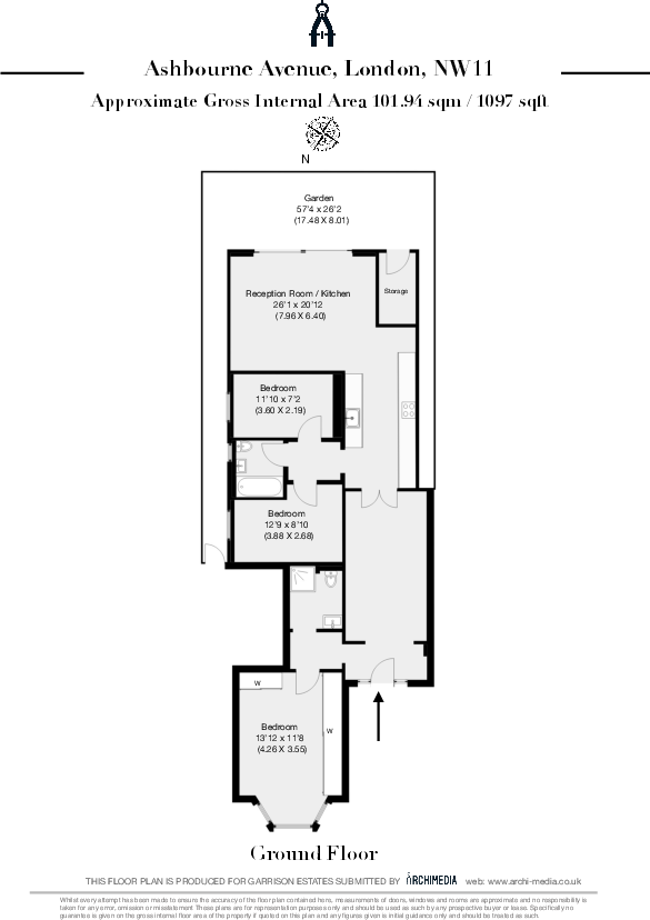 Ashbourne Avenue, Temple Fortune, London, NW11 floorplan