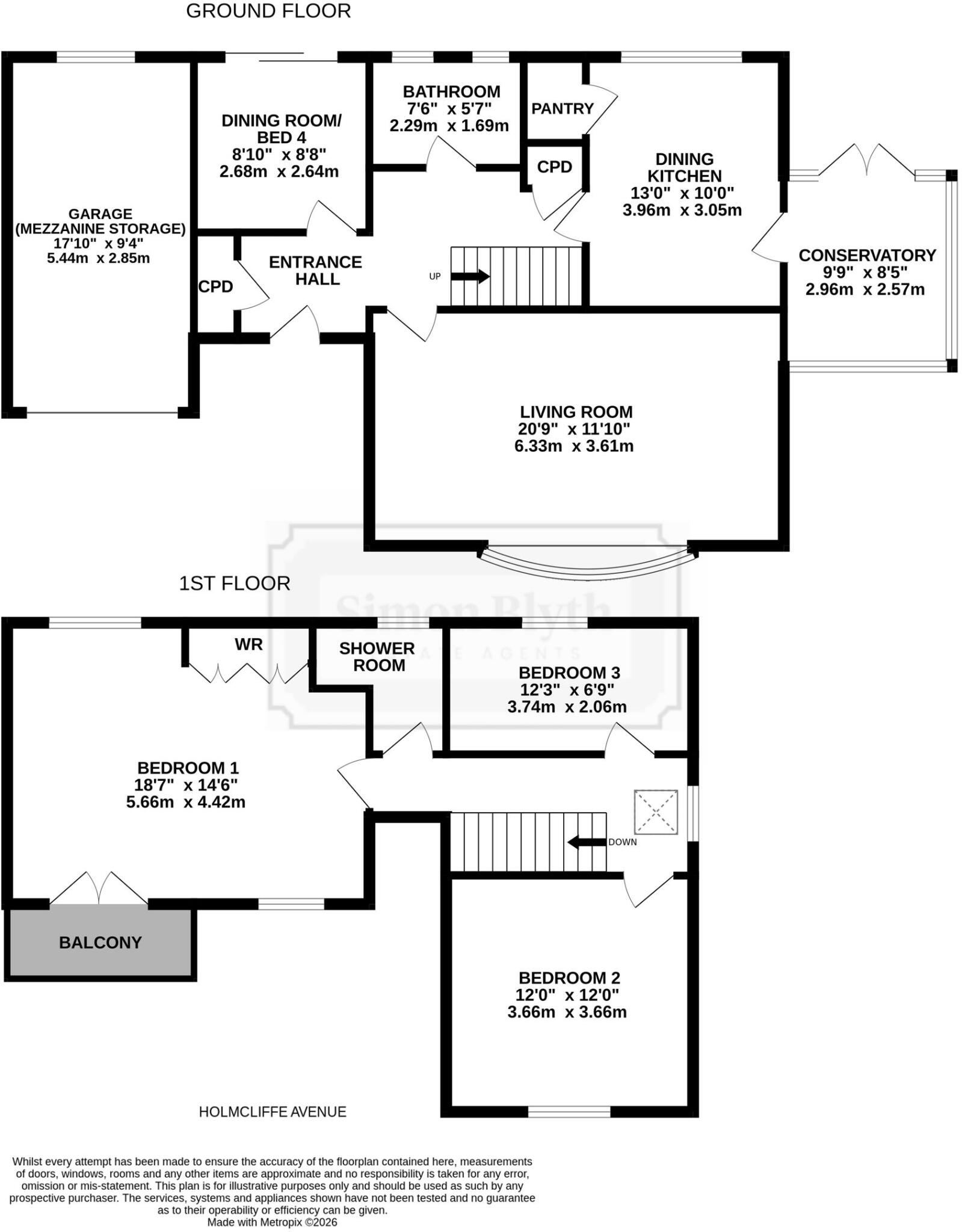 Holmcliffe Avenue, Huddersfield, HD4 floorplan
