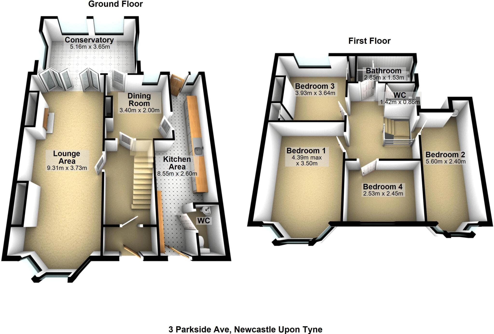 Parkside Avenue, Benton floorplan