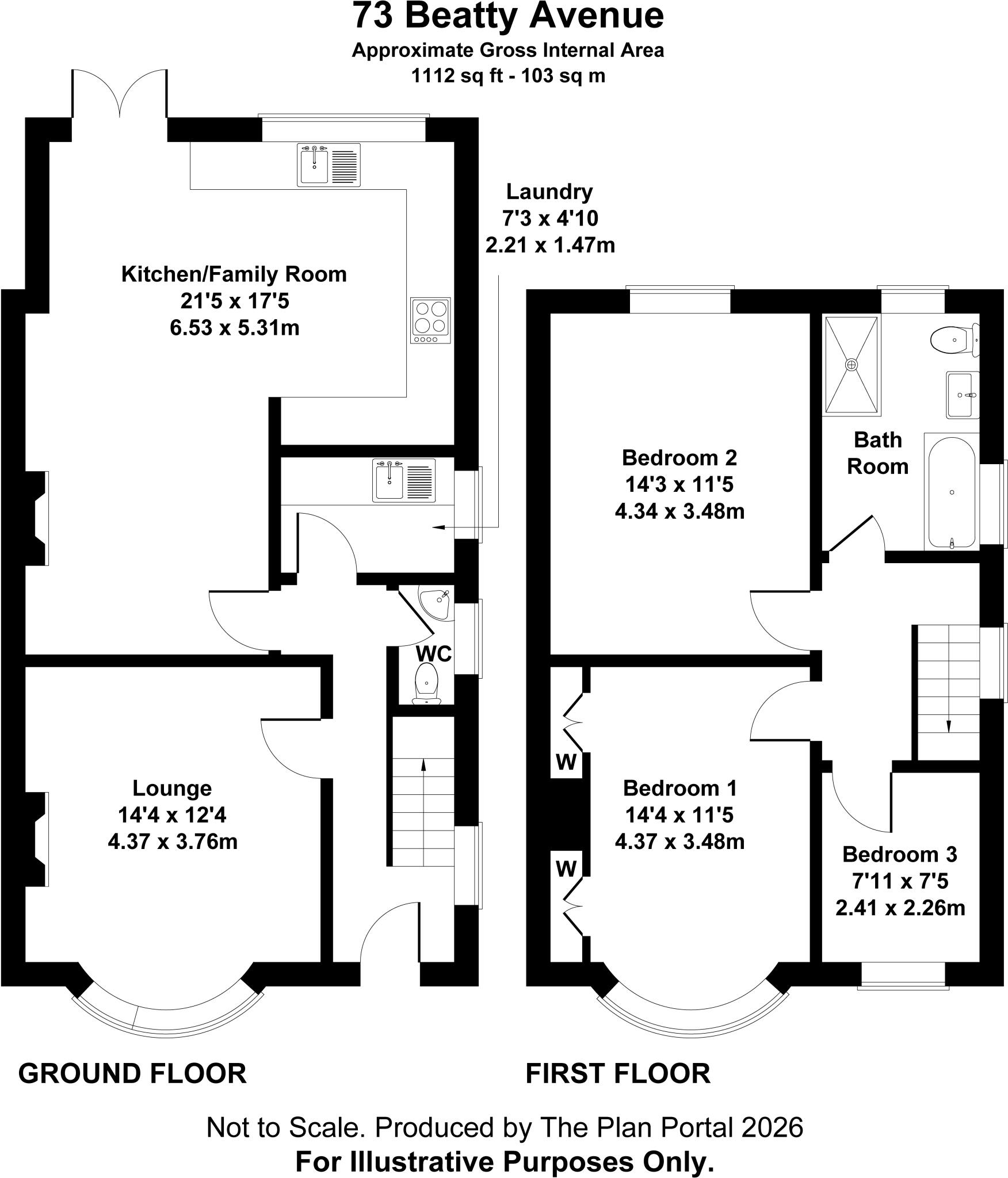 Beatty Avenue, Roath Park, Cardiff, CF23 floorplan