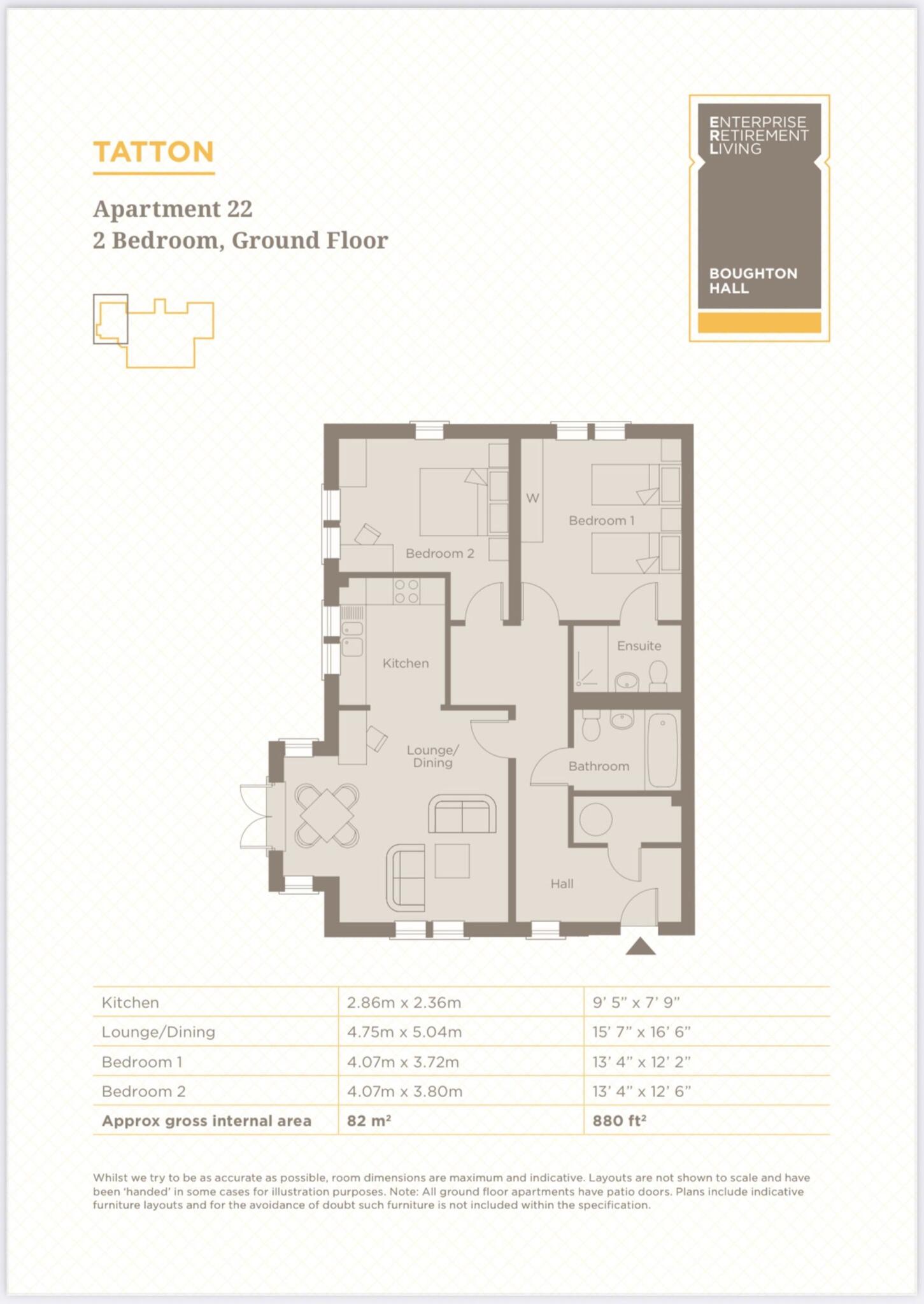 Apt 22, Boughton Hall Filkins Lane, Chester - CH3 5BG floorplan