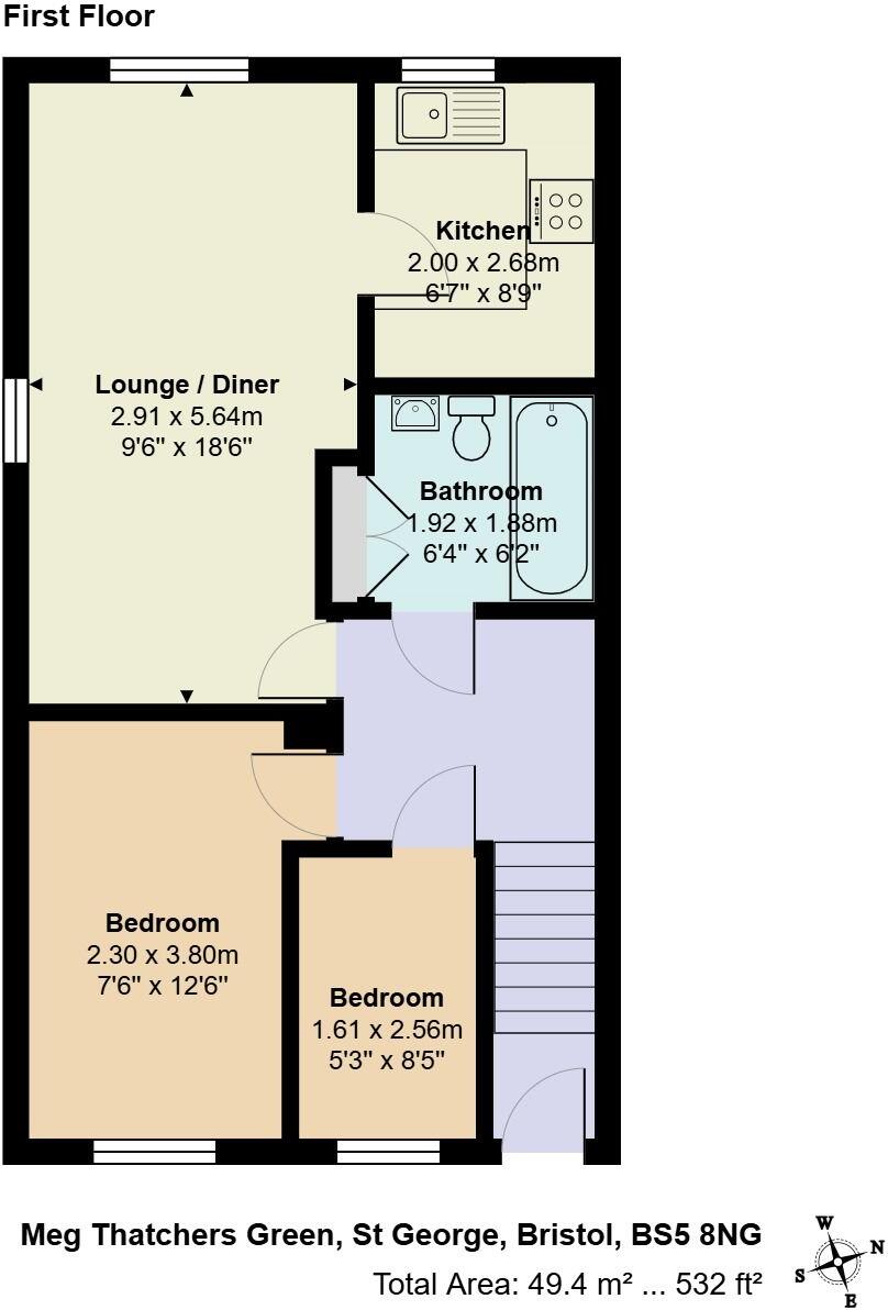 Meg Thatchers Green, Bristol floorplan