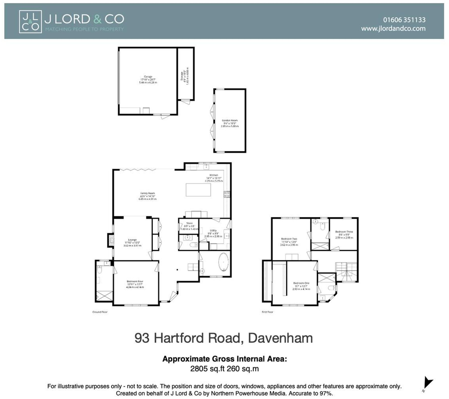 93 Hartford Road, Davenham, Cheshire, CW9 8JF floorplan