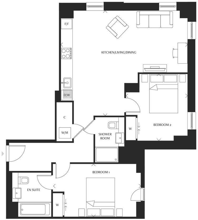 Verse, Wesley Lane, Cathays, Cardiff floorplan