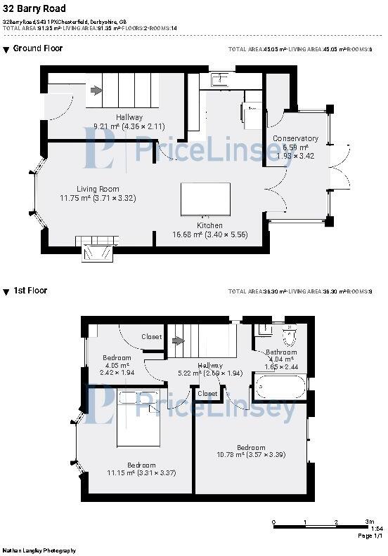 32 Barry Road, Brimington, Chesterfield, Derbyshire S43 1PX floorplan