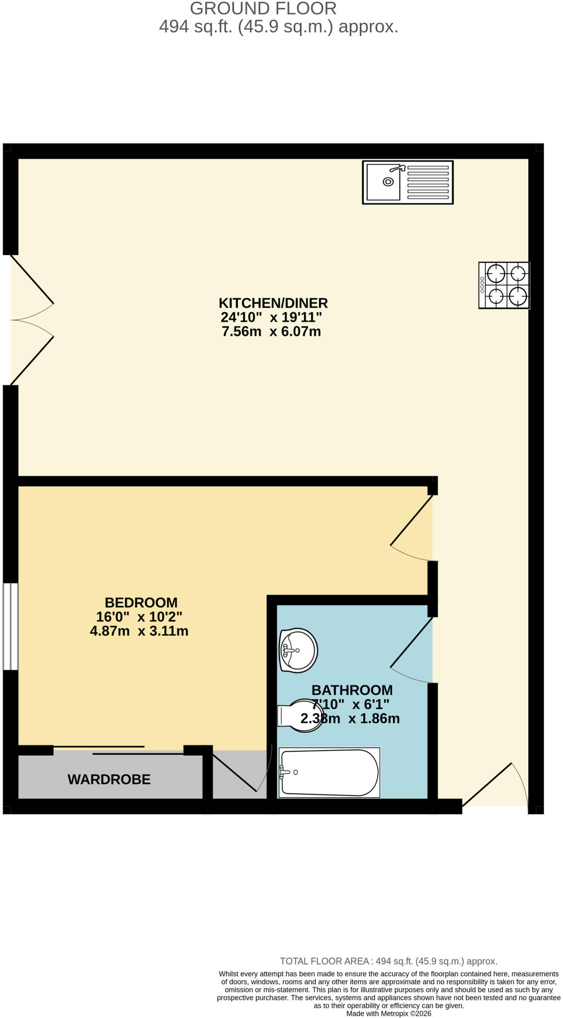 Apartment 38, Park West, Derby Road, Nottingham, Nottinghamshire NG7 1LU floorplan