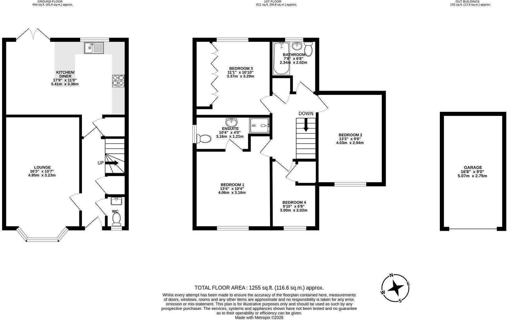 Linnet Garth, Scunthorpe floorplan