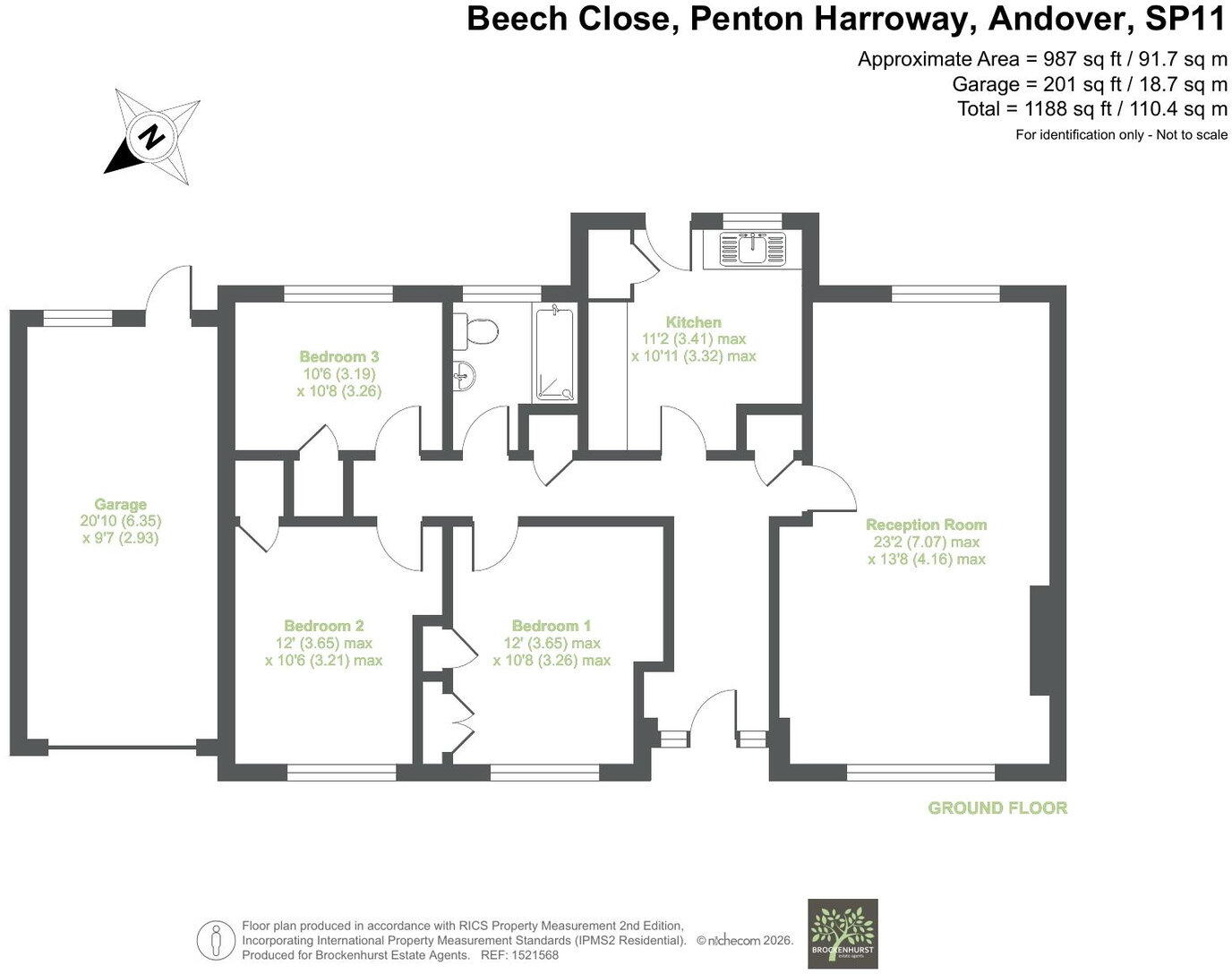 Beech Close, Penton Harroway, Andover, SP11 0QY floorplan