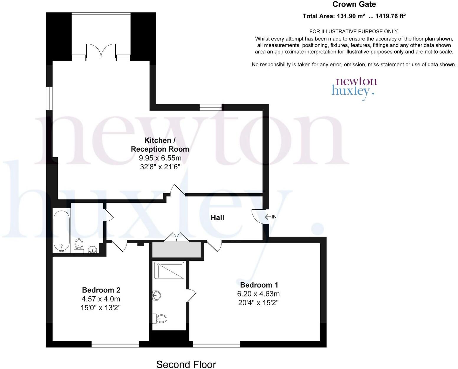 Crown Gate, Church Road, KT10 floorplan