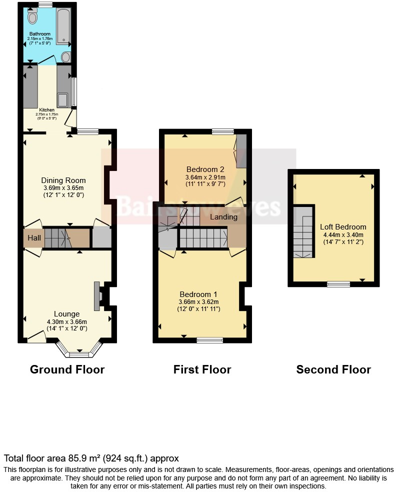 Bowling Street, Mansfield, Nottinghamshire, NG18 floorplan