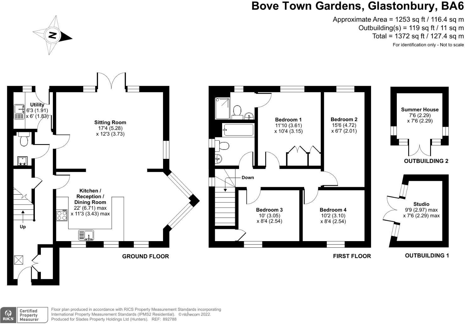 Bove Town Gardens, Glastonbury floorplan