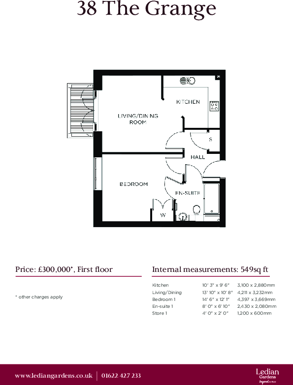 The Grange, Ledian Gardens, Kings Square, Maidstone, Kent, ME17 floorplan
