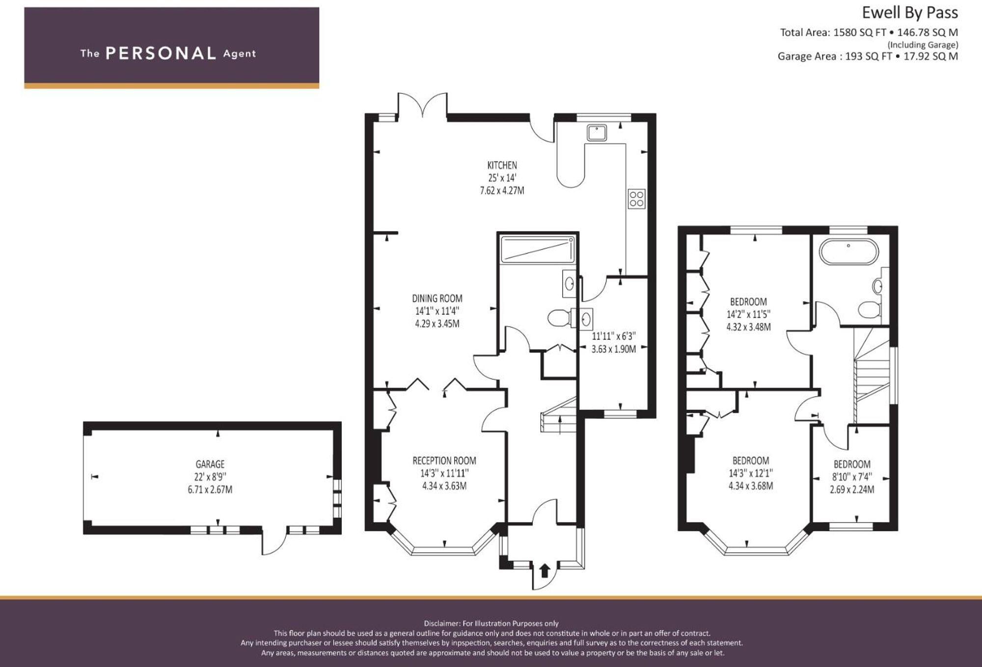 Ewell By Pass, Epsom, KT17 floorplan