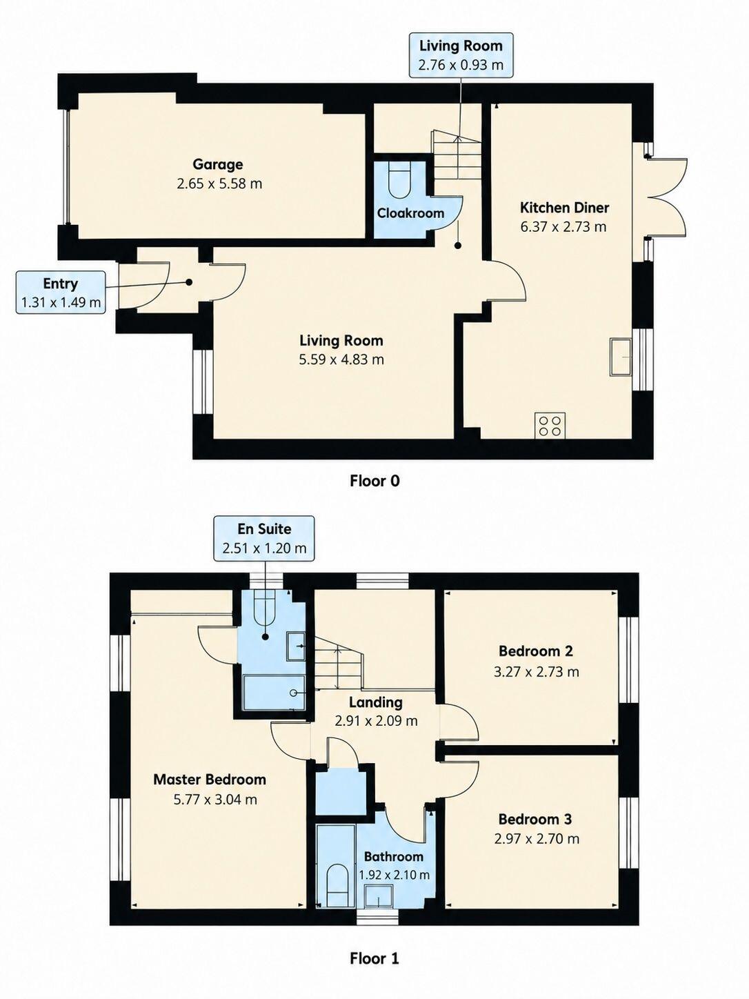 Rhodfa Clawdd Offa, Denbigh , Denbighshire, LL16 4RJ floorplan