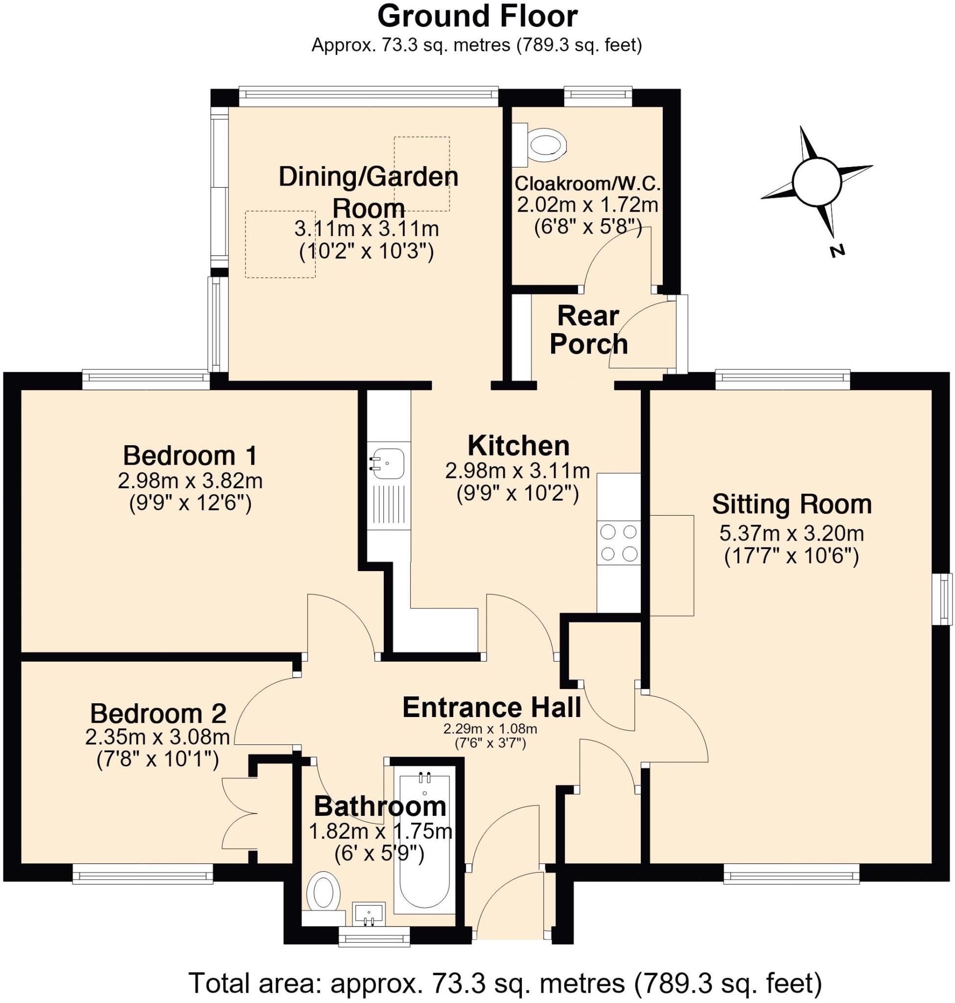 14 Queens Road, Moretonhampstead, Devon floorplan
