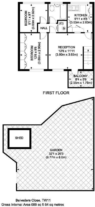 Belvedere Close, Teddington floorplan