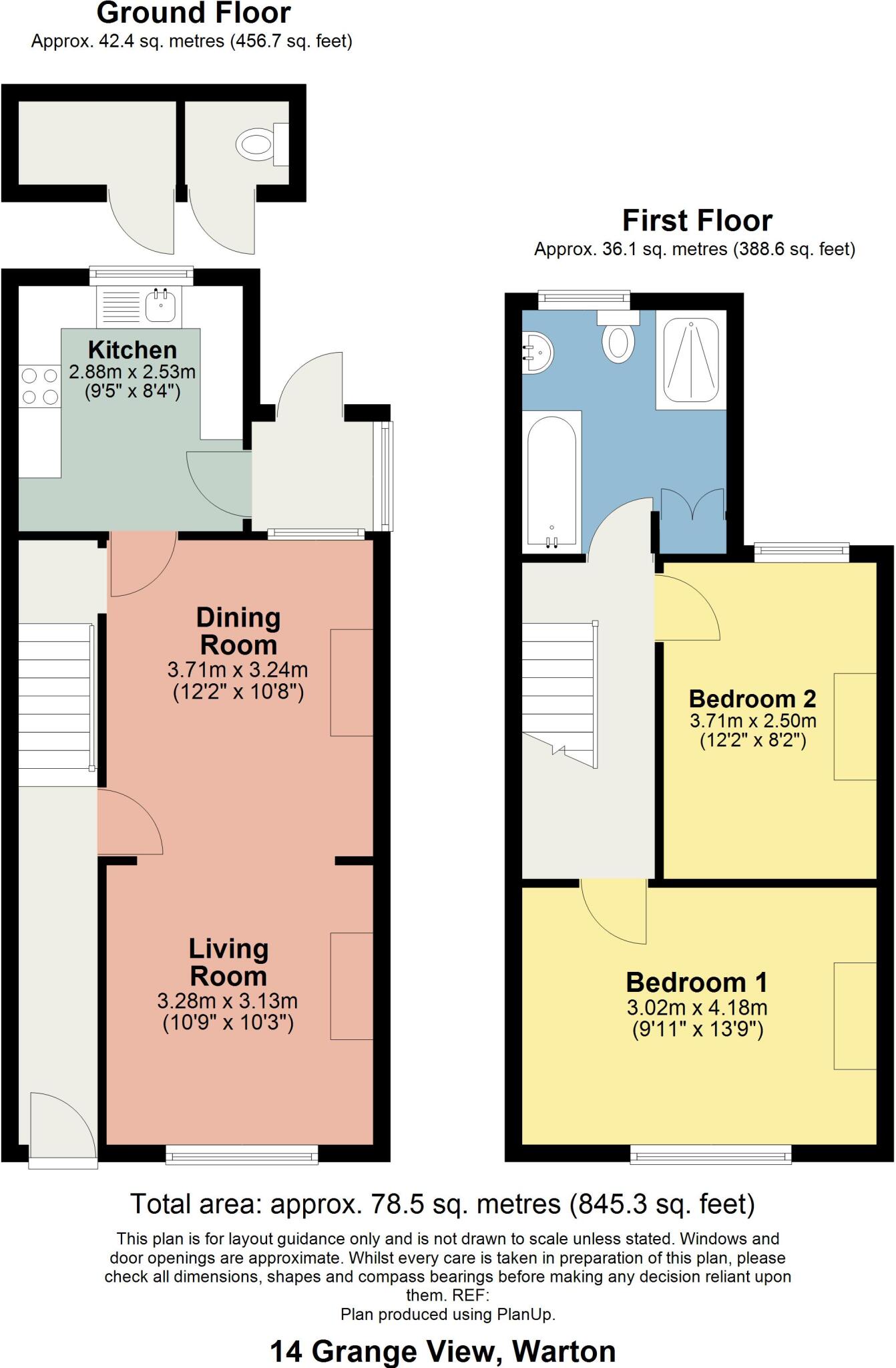 14 Grange View, Warton, Carnforth, LA5 9HL floorplan