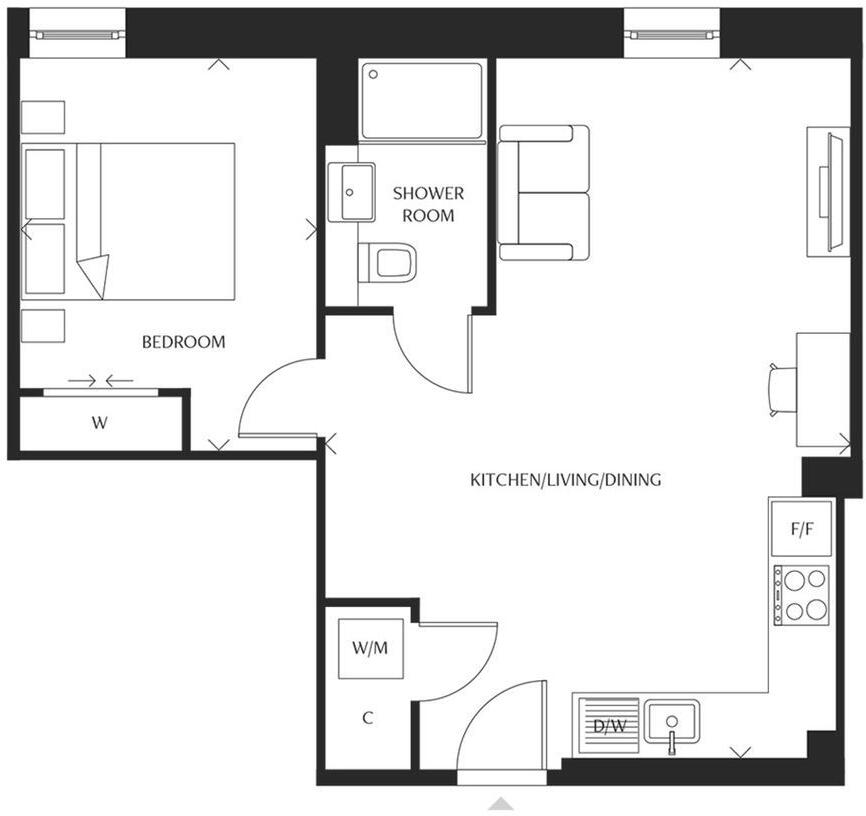 Verse, Wesley Lane, Cathays, Cardiff floorplan