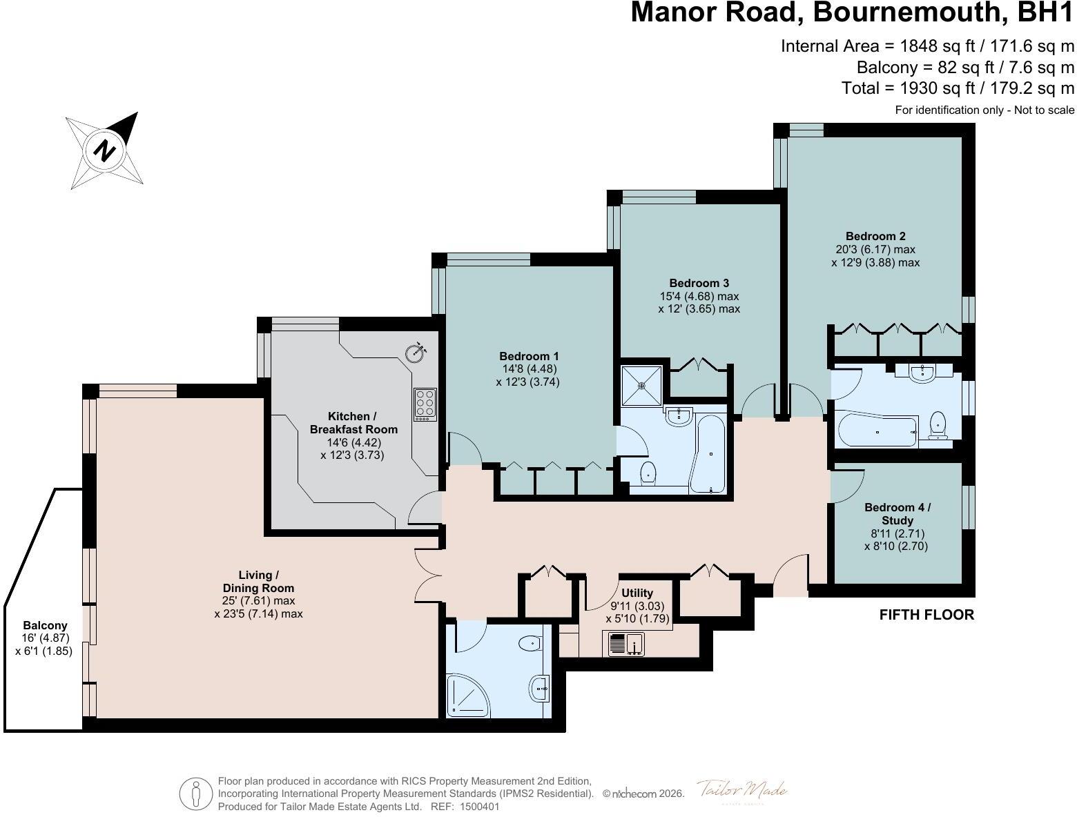 Manor Road, Eastcliff, Bournemouth, Dorset, BH1 floorplan