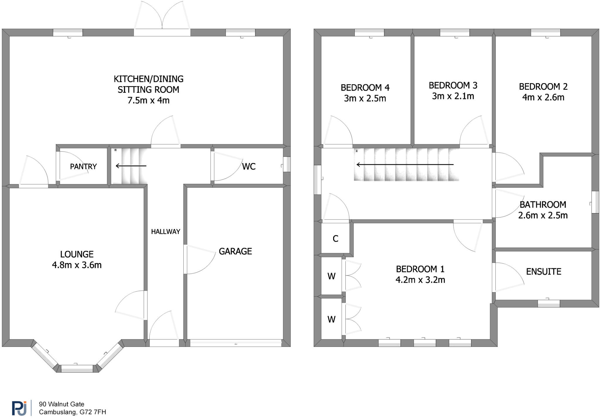 90 Walnut Gate, Cambuslang, Glasgow, G72 floorplan