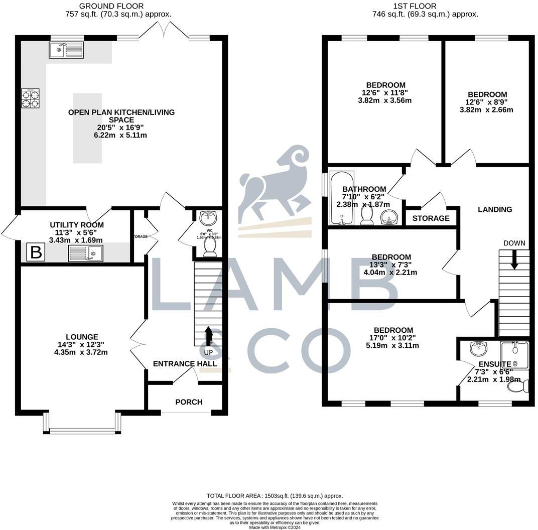 The Eriksay, Paddocks Lane, Ramsey floorplan
