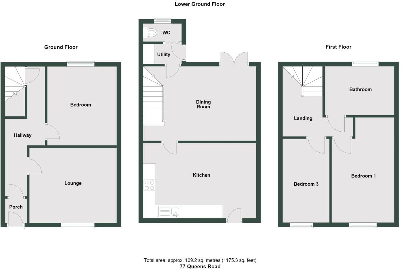 Queens Road, Penarth floorplan