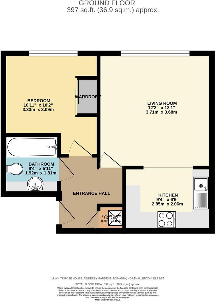 11 White Rose House, Ainderby Gardens, Northallerton floorplan