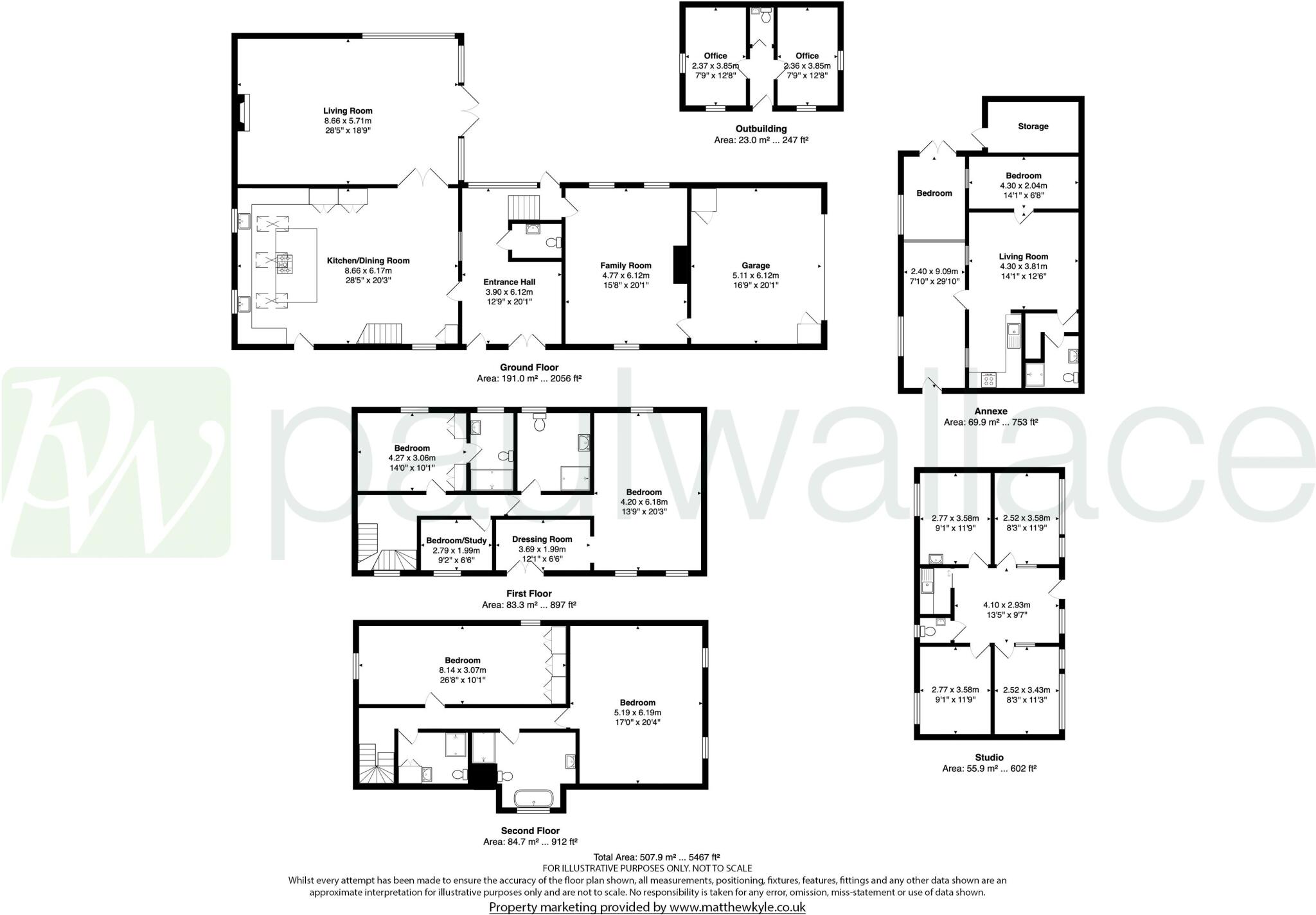 Watermill House | Exceptional Lifestyle Estate with Professional Studio & Separate Annexe, Thundridge near Ware floorplan