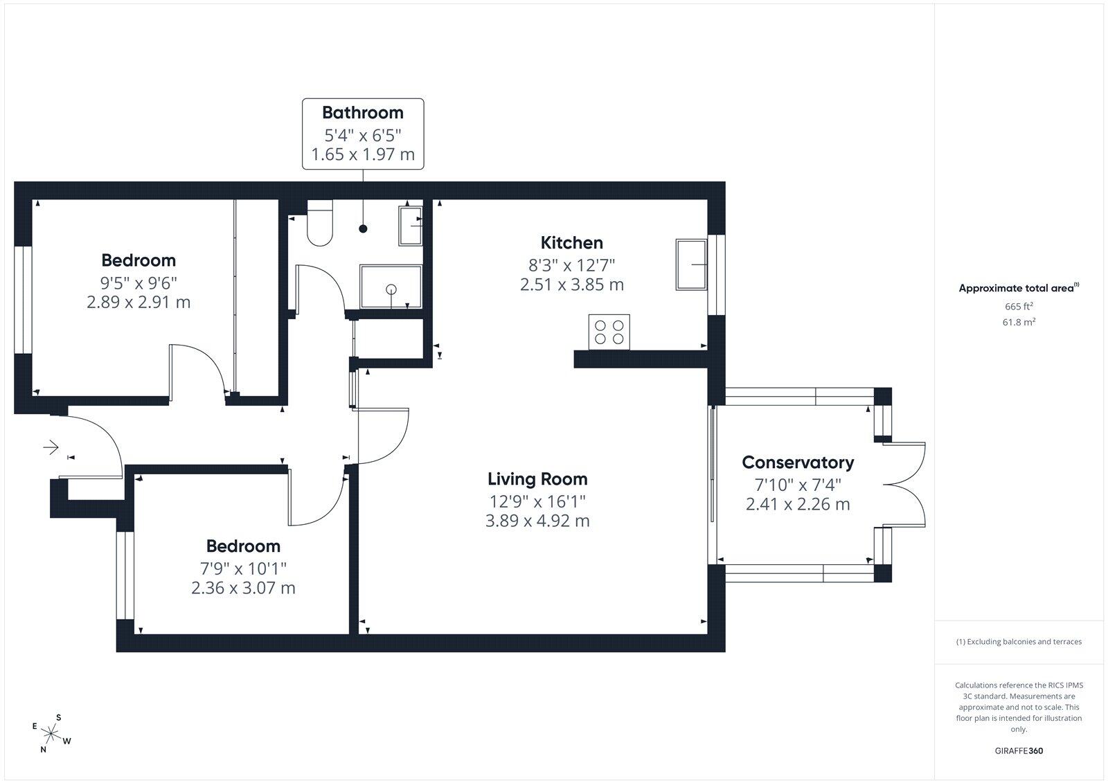94, Russell Drive, Christchurch, Dorset, BH23 floorplan