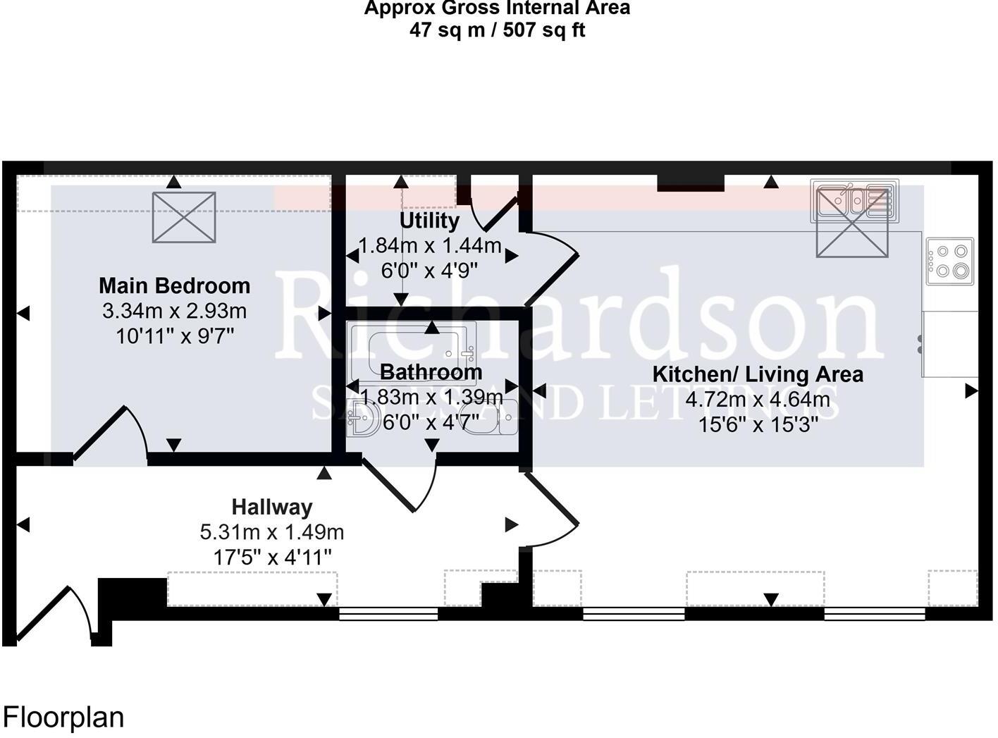 Flat 8, Orange Street, Uppingham floorplan