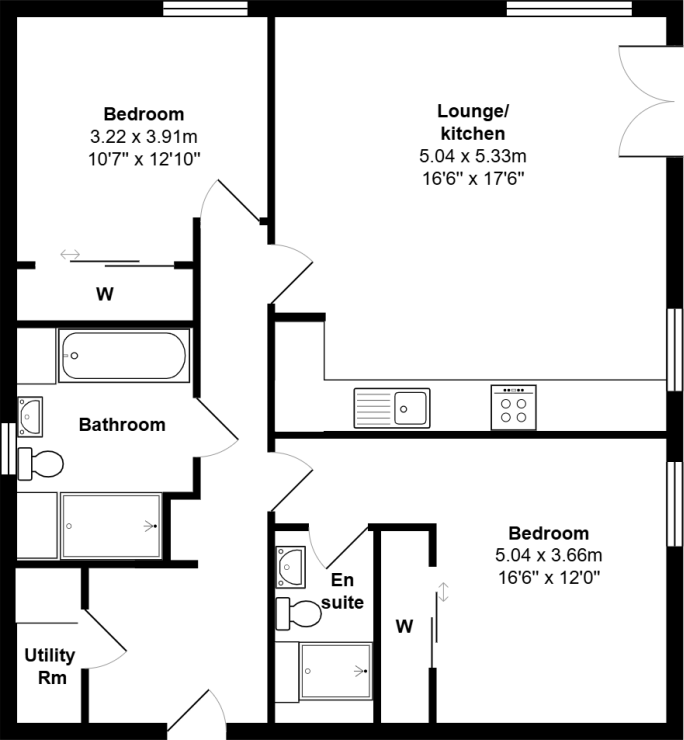 1/3, 25 Yoker Wharf, Glasgow G14 0DR floorplan