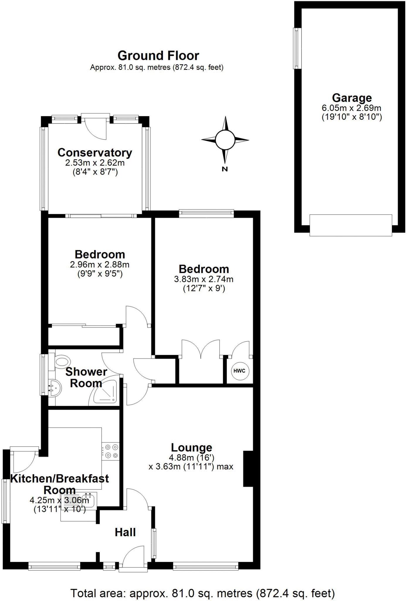 Poplar Drive Wellington TF1 3NG floorplan