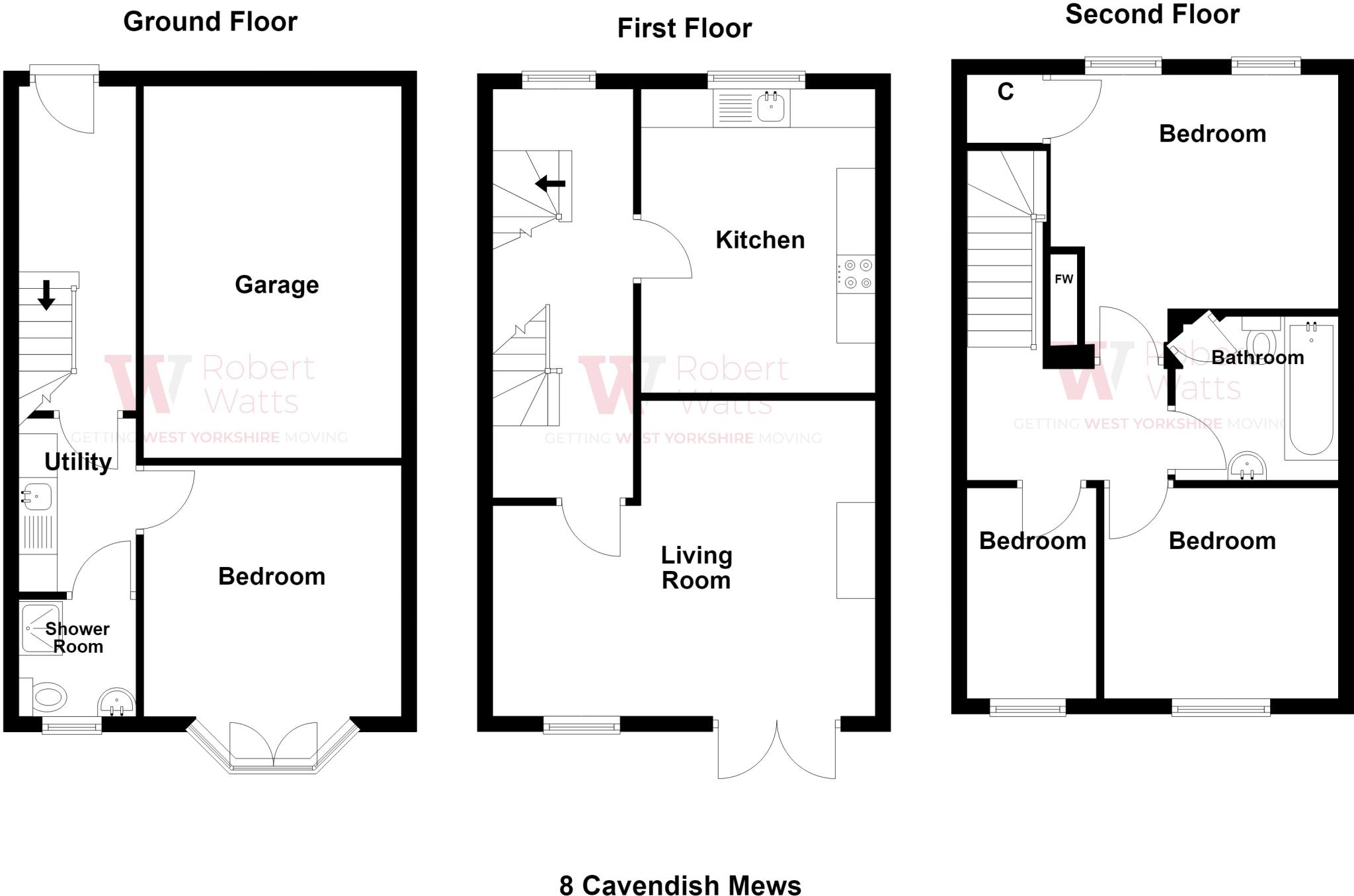 Cavendish Mews, Drighlington, West Yorkshire, BD11 floorplan