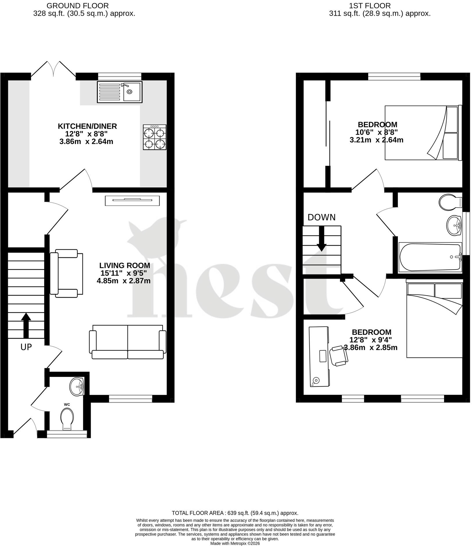 Finch Close, Houndstone, Yeovil, Somerset floorplan