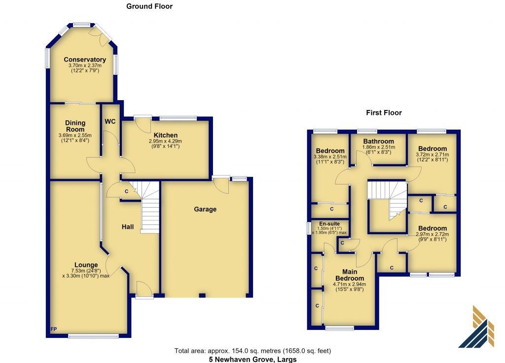 5 Newhaven Grove, Largs, KA30 8NS floorplan
