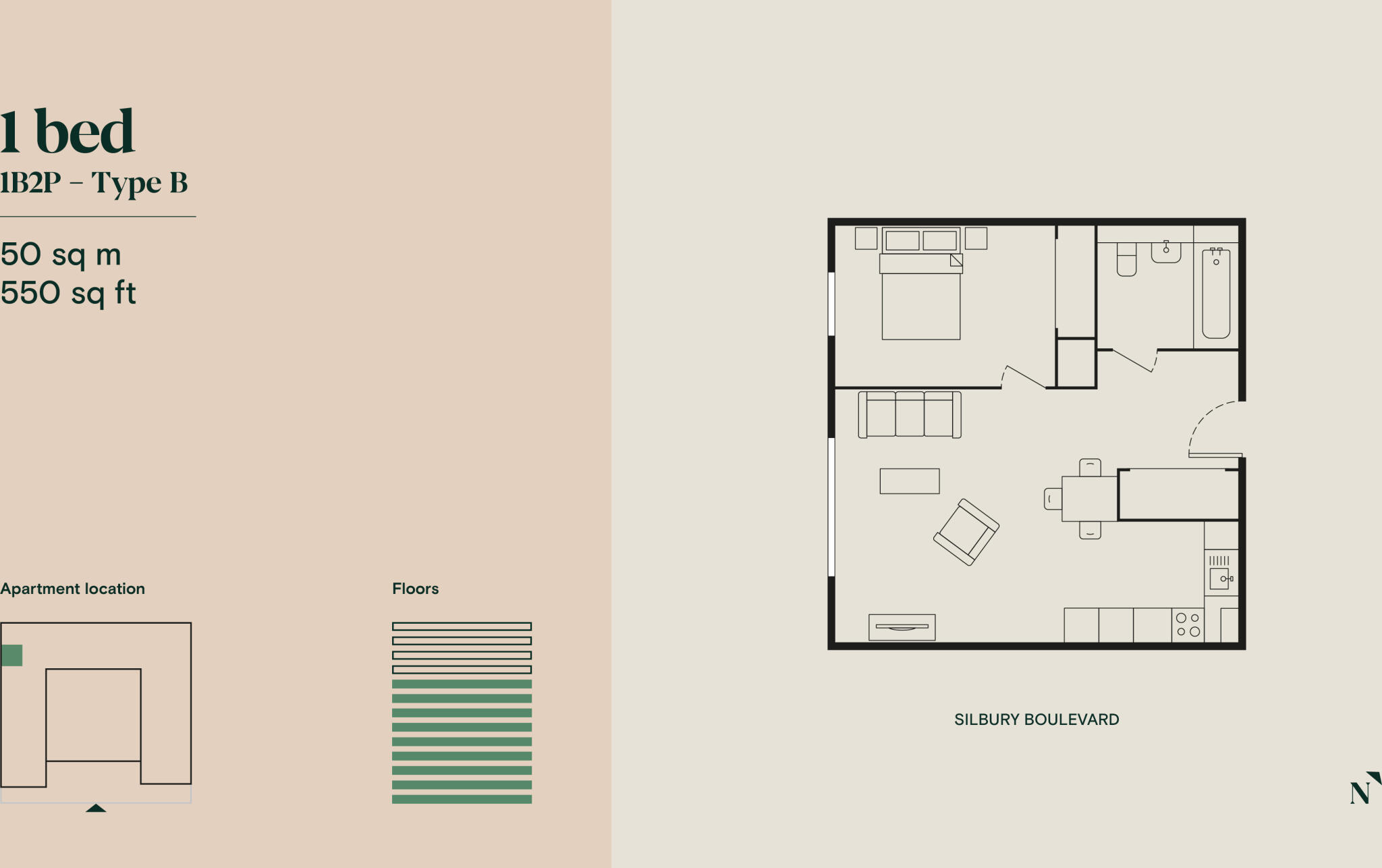 Arbour, 299 Silbury Boulevard MK9 floorplan