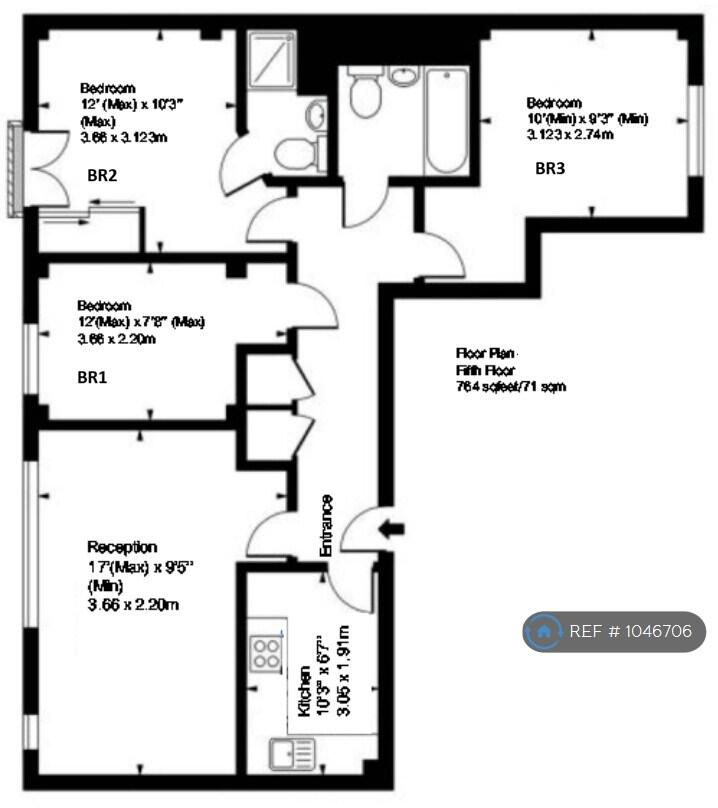 Kingswood Court, London, SE13 floorplan