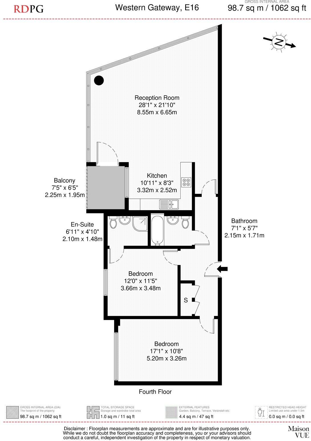 Coral Apartments, 17 Western Gateway, London, E16 floorplan