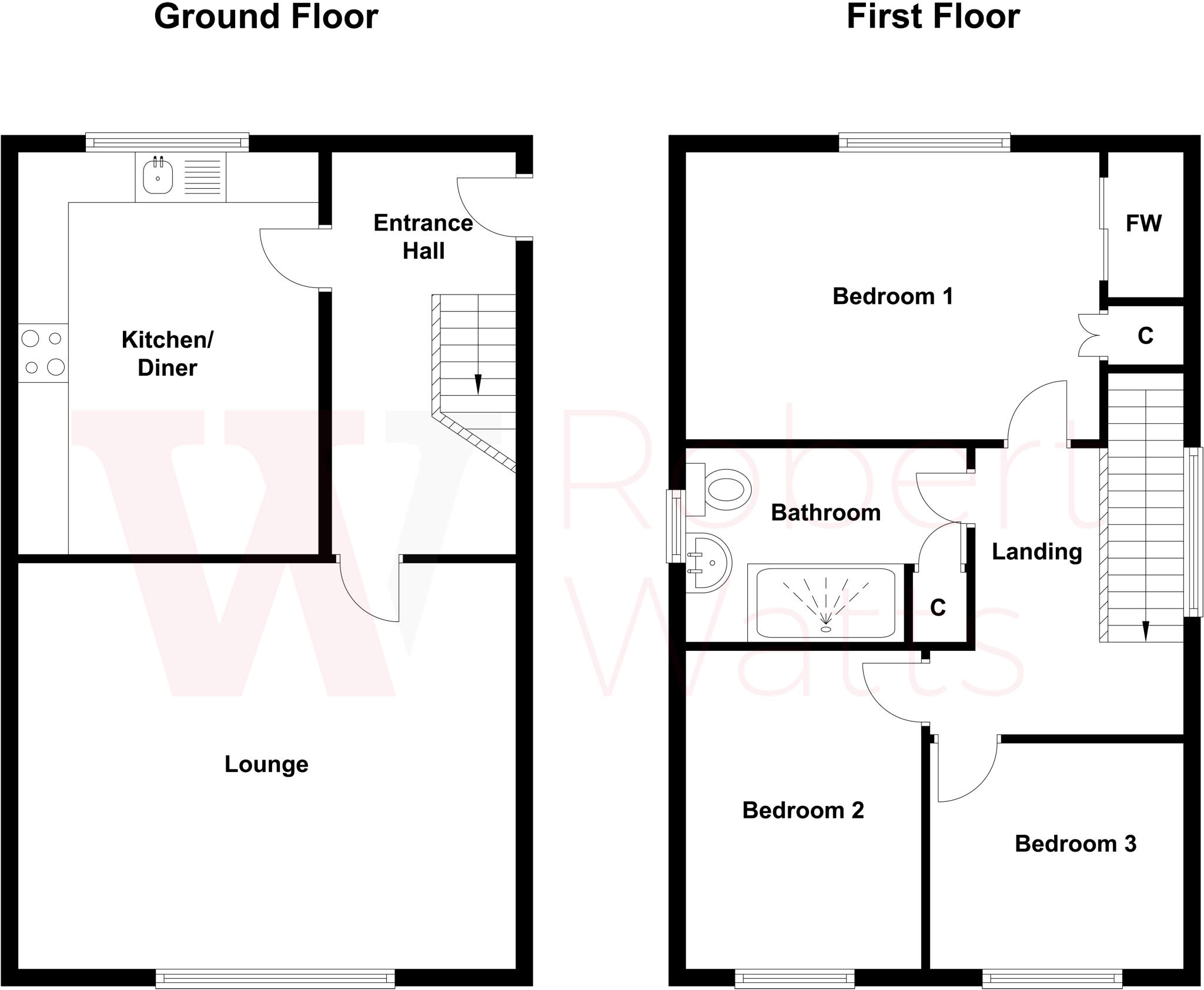 Brighton Close, Carlinghow, Batley, WF17 floorplan