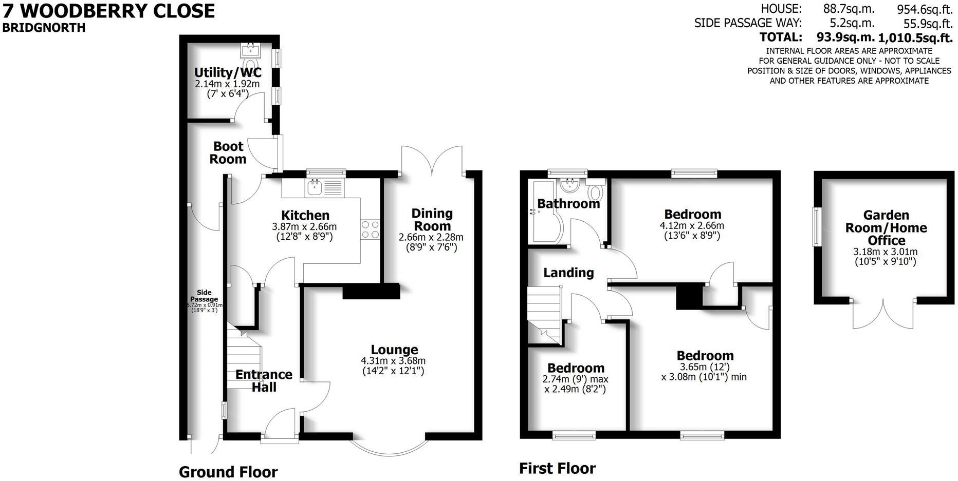 7 Woodberry Close, Bridgnorth floorplan