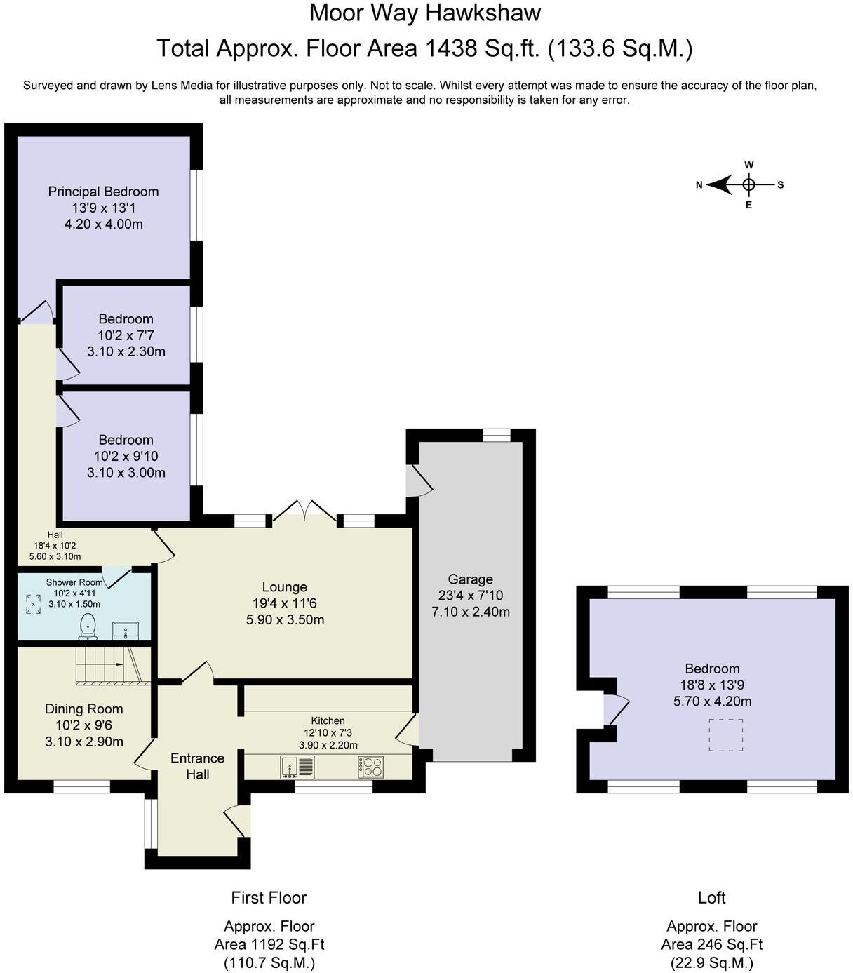 Moor Way, Hawkshaw floorplan