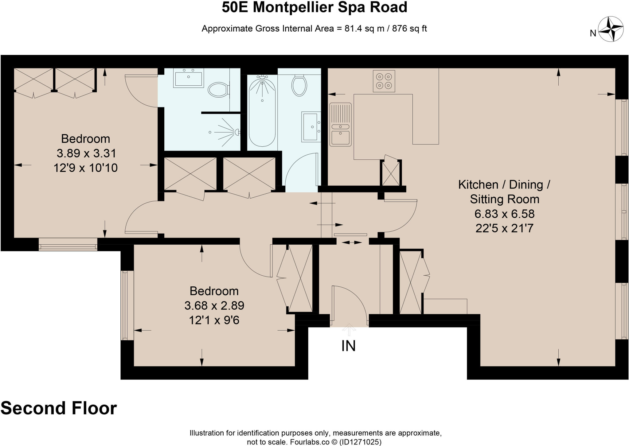 50E, Montpellier Spa Road, Cheltenham, Gloucestershire, GL50 floorplan